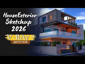 Modern SketchUp House Design | Step-by-Step House Modeling, Plan, Elevation & Exterior