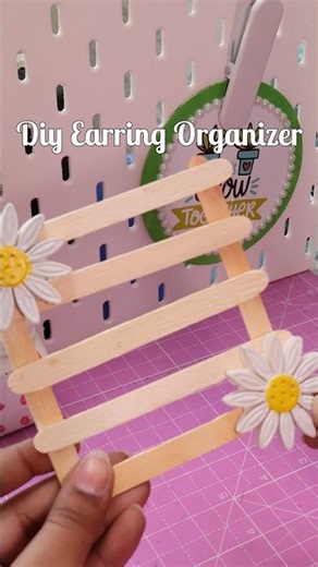 DIY Earring Organizer | Easy & Aesthetic Jewelry Storage Idea ✨ #diy #shortsfeed #shorts #bairan