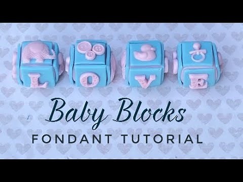 How to make fondant BABY blocks