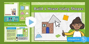 Build a House Using Shapes Interactive PowerPoint