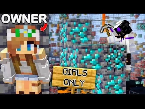 X-ray mod in Girls only server in minecraft