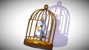 Blue bird - Download Free 3D model by Cutestormy (@perlamgr18)