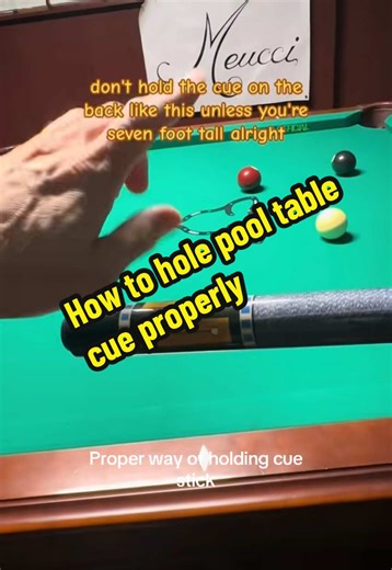 How to hold the cue or pool stick as some calm it #howto #pooltable #billiards