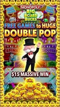 MASSIVE WIN Free Games to DOUBLE Pop 🎲 Monopoly Big Board Bucks #slots #casino #gambling #monopoly