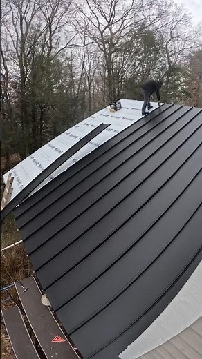 Snap lock metal roof installation
