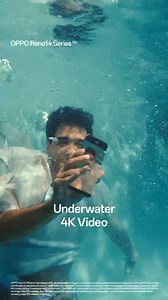 Pool party? Beach day? Rainy vibes? Bring it on. The Reno14 is built to get wet and still snap clear, stunning shots underwater! Thanks to its IP69 water resistance, you can dive in and capture the moment in full 4K. #Reno14Series #OPPOAIPhone #PartyPhone | OPPO