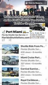 Watch Port Miami Shuttle Video on The Florida Shuttle Van Service YouTube Channel #portmiamishuttles