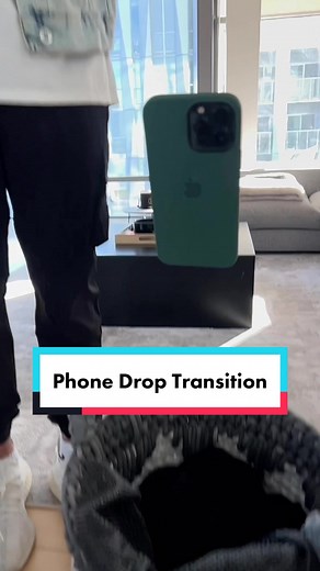 How to shoot the “phone drop” transition!📱🤯 — Here’s an easy tutorial on this trending phone drop transition. This is a 2 shot tutorial and as simple as shooting them both and reversing the second clip. When shooting make sure to shoot in slo motion 240 FPS. ALSO - Make sure that your lighting is perfect to get better results! Comment your feedback or questions below! #cameratricks #iphonevideo #creativetiktok #tiktoktransitions #easytransition