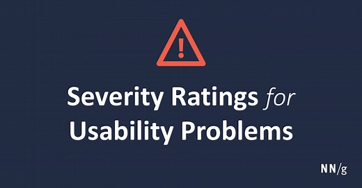 Severity Ratings for Usability Problems: Article by Jakob Nielsen