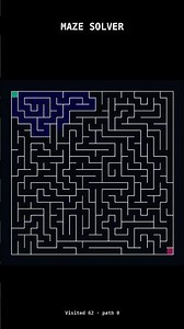 25x25 Maze BFS Solver