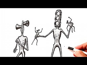 How to draw a Traffic Light Head attacking Siren Head