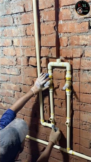 1" cpvc pipe ￼install // shower mixer install #viral #pipelining #reels #cpvc #mixer #drain