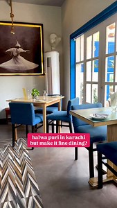 halwa puri but make it fine dining? 🧑‍🍳🌟🍴 [finding the best halwa puri in Karachi, Ep. 05] @thepatiokhi - a fine dining place in karachi (at Clifton) serves a halwa puri platter every day of the week. priced at Rs 825 - the platter has 6 puris and comes with aloo tarkari, chole, halwa, achaar and hari chutney. it also lets you refill the tarkaris once without an additional charge and I’d say the platter is good for 2 people. it’s obviously not street food halwa puri but gets the flavours pre