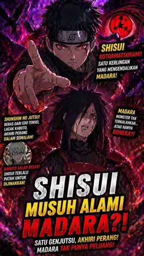 SHISUI musuh alami MADARA satu genjutsu ahiri madara tak punya peluang #naruto #anime #Uchiha