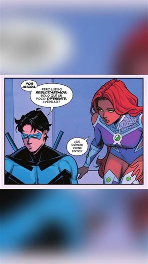 Nightwing y starfire se besan #starfire #nightwing #dickgrayson #teentitans #DC