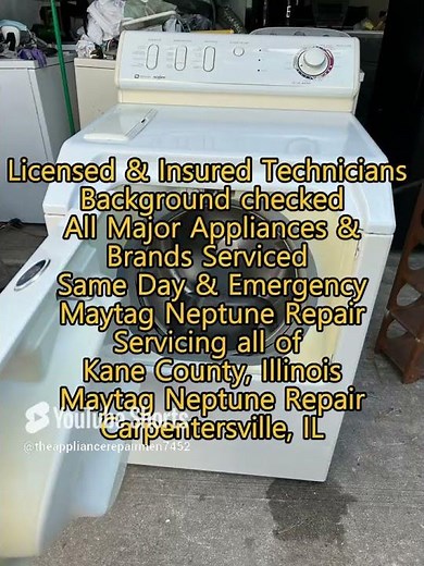 Maytag Neptune Repair Carpentersville, IL 630-425-0827