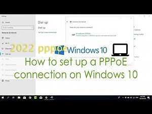 How to Set up a PPPoE connection on Windows 11 pro,