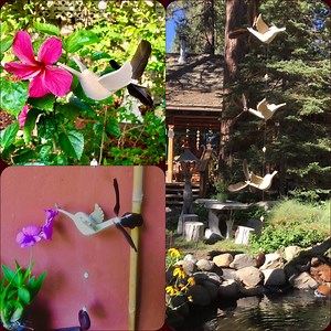 Hummingbird Wood Wind Spinner | Handmade Whirligig | Bird Mobile - Etsy