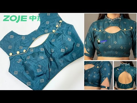 Boat Neck Blouse Cutting and Stitching | Boat Neck Collar Blouse Design | Boat Gala Blouse