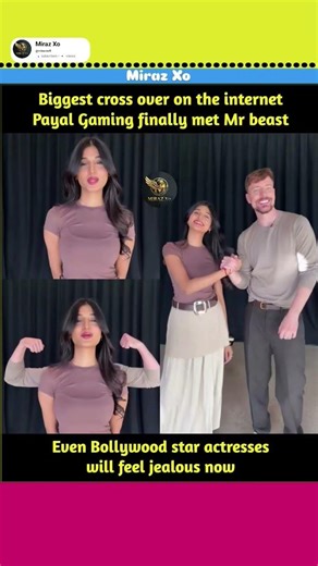 Biggest cross over on the internet Payal Gaming finally met Mr beast.
