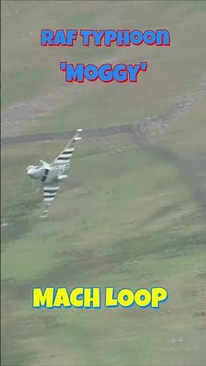 EUROFIGHTER TYPHOON 'MOGGY' LOW IN THE MACH LOOP #aviation #machloop #militaryaircraft