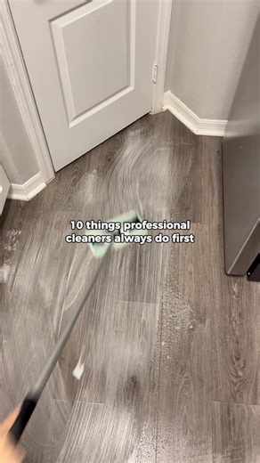 TOP 10 FIRST-PRIORITY TASKS FOR PROFESSIONAL CLEANERS 🧽✨ 1. Declutter the space — remove unnecessary items before cleaning 2. Dust from top to bottom — avoid doing the same work twice 3. Start with bathrooms — finish the hardest part first 4. Let cleaning products sit — allow time to dissolve dirt properly 5. Clean mirrors and glass — streak-free shine matters 6. Disinfect high-touch areas — handles, switches, remotes, doors 7. Kitchen surfaces first — counters, sink, stove before floors 8. Vac
