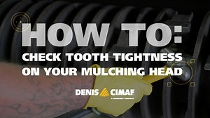 Why is it important to regularly check the tightness of the teeth on your Denis Cimaf mulching head? Heeling and impacts over time can lead to loosening tooth bolts, slowing down your production and preventing your machine from running at its best. Here's an easy to follow tutorial on how to properly check the tightness of the teeth on your Denis Cimaf. #maintenancemonday #deniscimaf | DENIS CIMAF