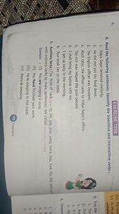 Read the following sentences. Identify the transitive and intra... | Filo