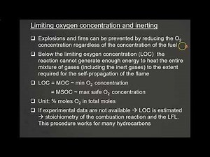 Fire - Flammability Limits & Inerting
