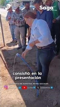The mayor of Arteaga inaugurated a hose... and called it a historic work.