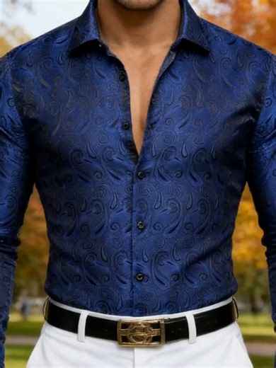 S-4XL Plus Size Ailisus Deep Blue Shirt💙Amazing Price under $25✨ AILISUS Men's Wrinkle Free Casual Shirts Paisley Jacquard Long Sleeve Dress Shirt Breathable Regular Slim Classic Collared Menswear Holiday Wedding Dating Party Prom Men Tops SpringStatements💙$30 for ONE shirt? You got it wrong.You get 1 premium shirts for under $25, stain-proof, wrinkle-free, thick but breathable.Tap the yellow cart and grab yours before it’s gone! 💸 #outfitinspo#tiktokmademebuyit#styles#ootdmen#menswear