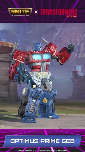 Unlock Optimus Prime Geb in SMITE's TRANSFORMERS Battle Pass!