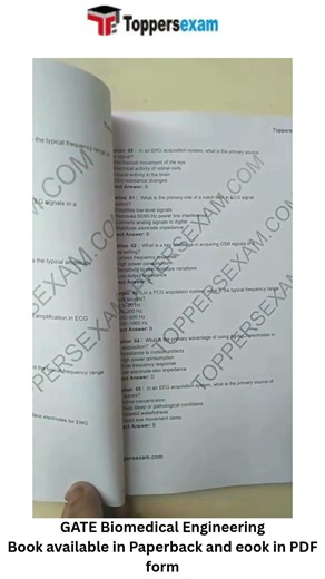Gate biomedical engineering question bank book, gate biomedical engineering books in pdf #gate #book