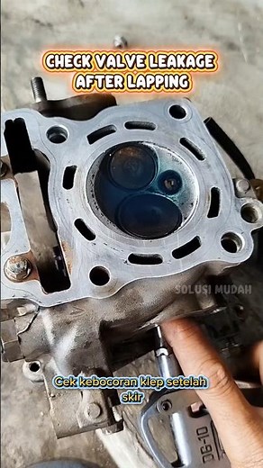 Check valve leakage after lapping