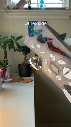 Never look a dragon puppet in the front. #paperdragonpuppet #dragonpuppets #paperdragon