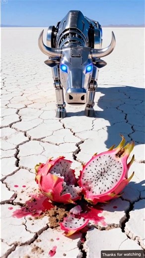 Bull saved the dragon fruit tree from drying by watering it 😭 #ai #tree #save #water