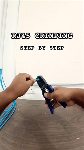 RJ45 Crimping Tutorial | How to Crimp LAN Cable Step by Step ⚡ #shorts #lancable #rj45crimping
