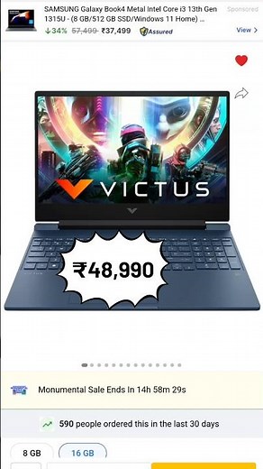 💥 HP Victus Intel Core i5 12th Gen Laptop