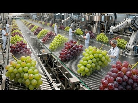 Inside a Modern Raisin Factory: From Fresh Grapes to Dried Raisins (Full Process)