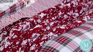 MARTHA STEWART Wreaths and Mistletoe 4-Piece White/Green Flannel Cotton Full Sheet Set A0003167