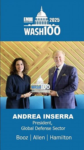 Executive Vice President of Booz Allen, Andrea Inserra Receives 2025 #Wash100 Award
