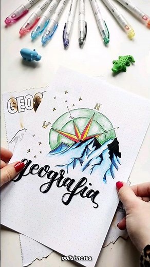 Pomysły na estetyczne strony tytułowe zeszytów cz 1. ❤️ Cały filmik na kanale