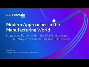 Modern Approaches in the Manufacturing World - Integrating Python within the SAS Environment