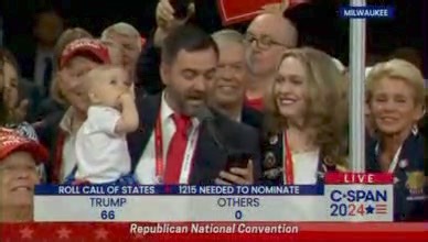 State Chairman Nathan Dahm announces Oklahoma’s 43 GOP delegate votes go to nominating President Donald J. Trump as the Republican Nominee!!! #RNC2024 #Republican #Nominee #OKGOP | Oklahoma Republican Party