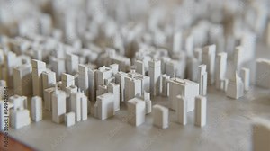 Miniature city model .Miniature Details Architecture Model 3D
