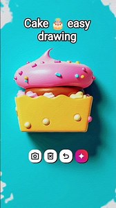 cake 🎂 easy drawing #bollywood #song #hindisong #art #songlyrics #movie #music #drawing #love #draw