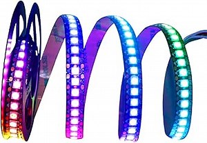 Ws2812b Led Strip, 3.2ft 144LEDs Individually Addressable Led Strip 5v, SMD5050 RGB Dream Full Color Programmable Led Pixel Strip with Black PCB & Non-Waterproof IP30 for Bedroom, TV, PC, Room