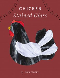 Chicken Stained Glass Template 3 Sizes - Etsy