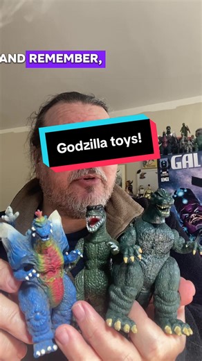In the mail, we got three Godzilla's a space Godzilla classic Godzilla and a possible bootleg Godzilla, but I have to do some research on that one. It should be fun to do two of them. I know are from the trend master line in the 90s #Godzilla #Gojira #RamosComics #teamkaiju #kaiju