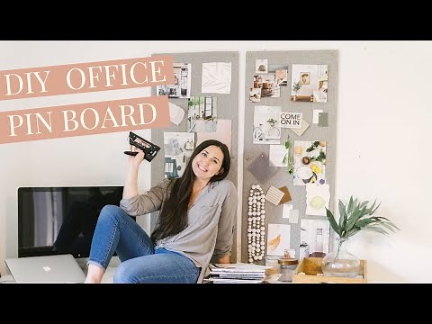 DIY Pin Board/Bulletin - Office Update